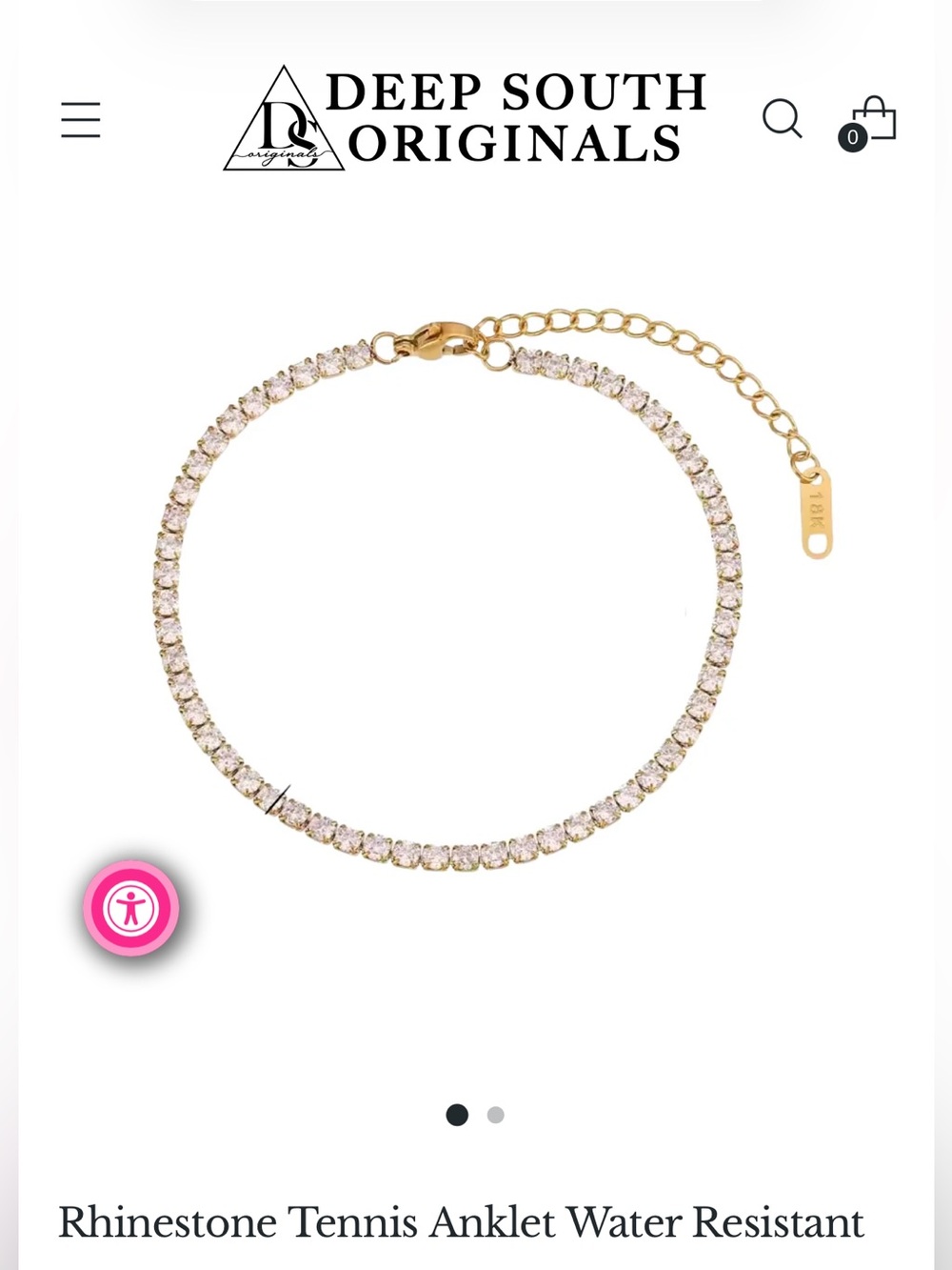 Gold Rhinestone Tennis Bracelet